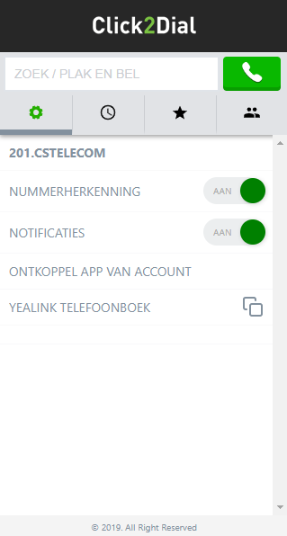 C2dialinstellingen